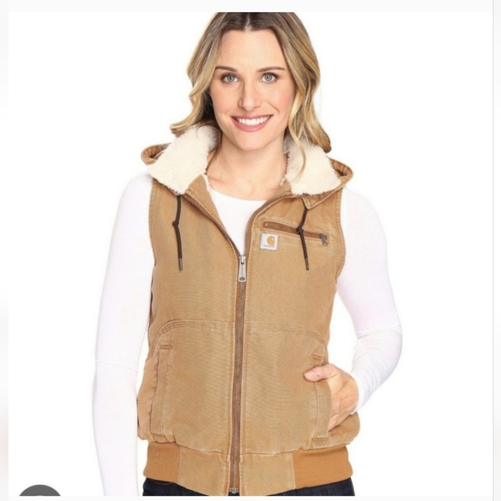 ISO Carhartt Weathered Duck Wildwood Vest SMALL